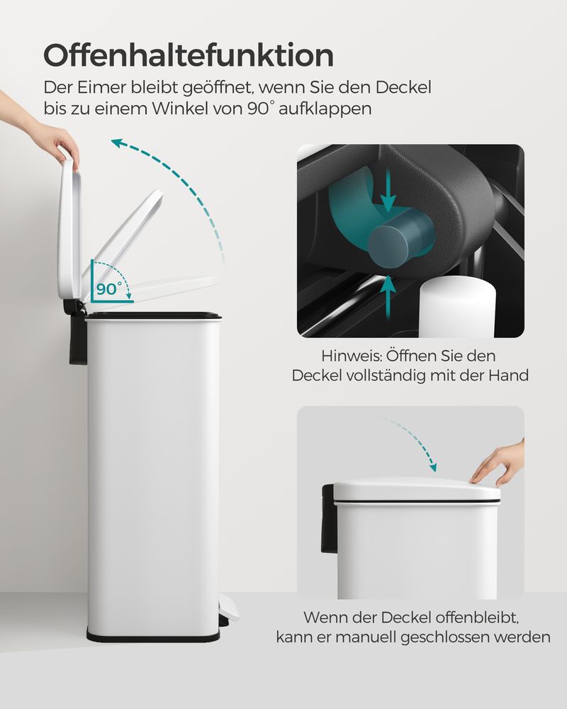 Treteimer mit Soft-Close - 40 Liter - Abfalleimer