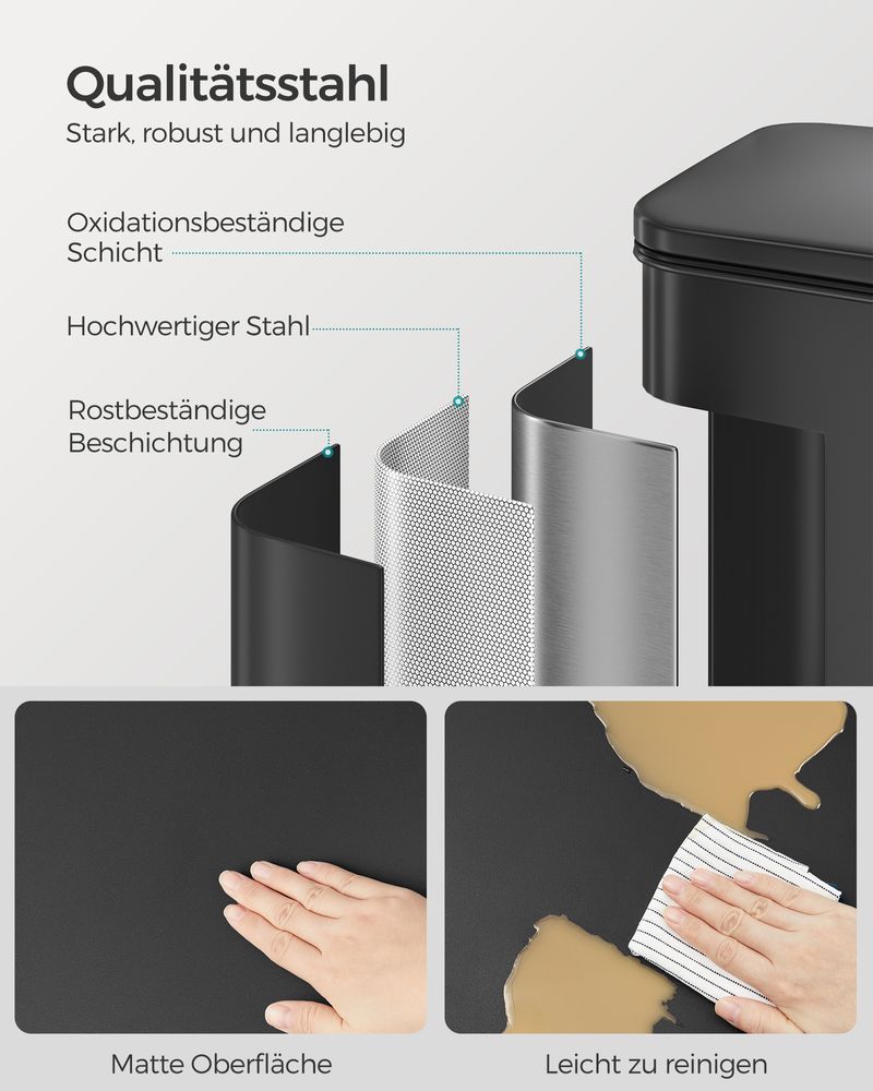 Treteimer mit Soft-Close - 40 Liter - Abfalleimer