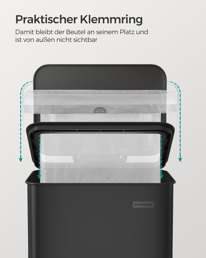 Treteimer mit Soft-Close - 40 Liter - Abfalleimer