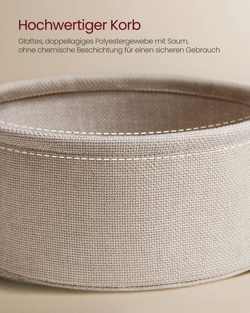 Runder Couchtisch mit Ablagekorb - Stilvoll und praktisch - 75 cm