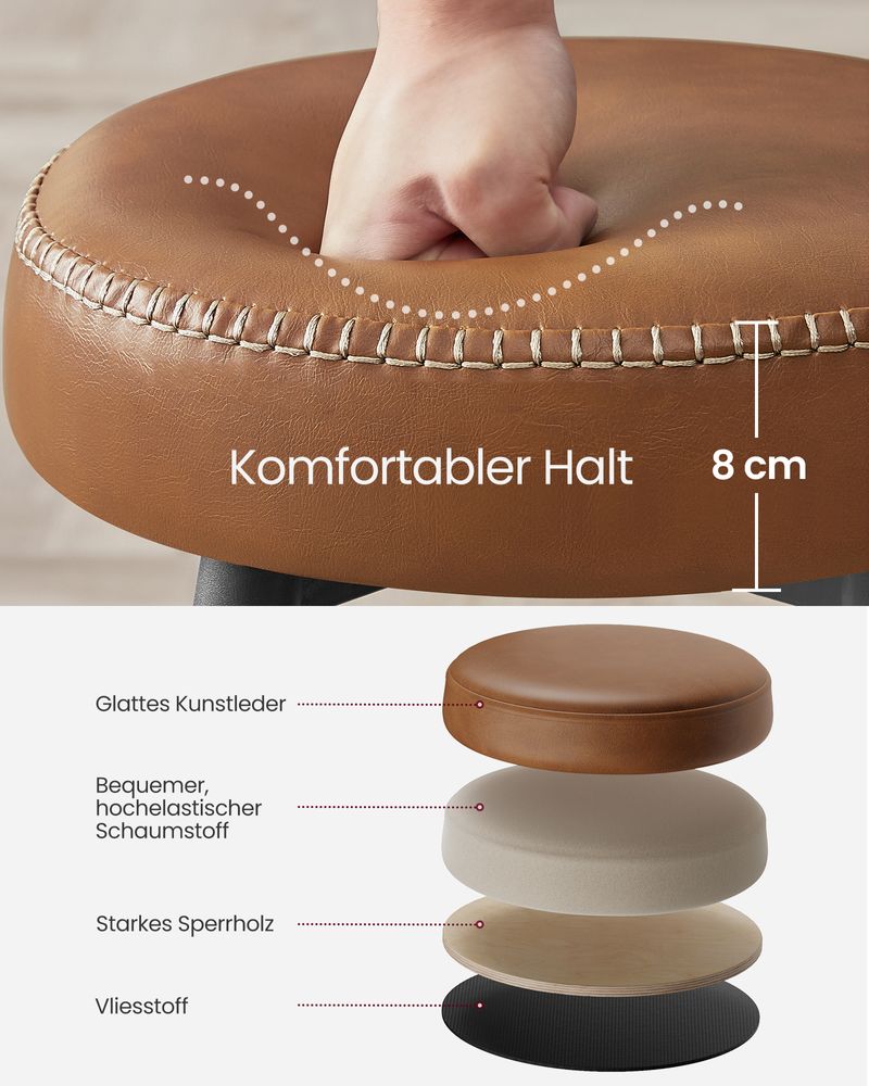 2er-Set Barhocker – Luxus-Küchenstühle – Verstellbare Beine