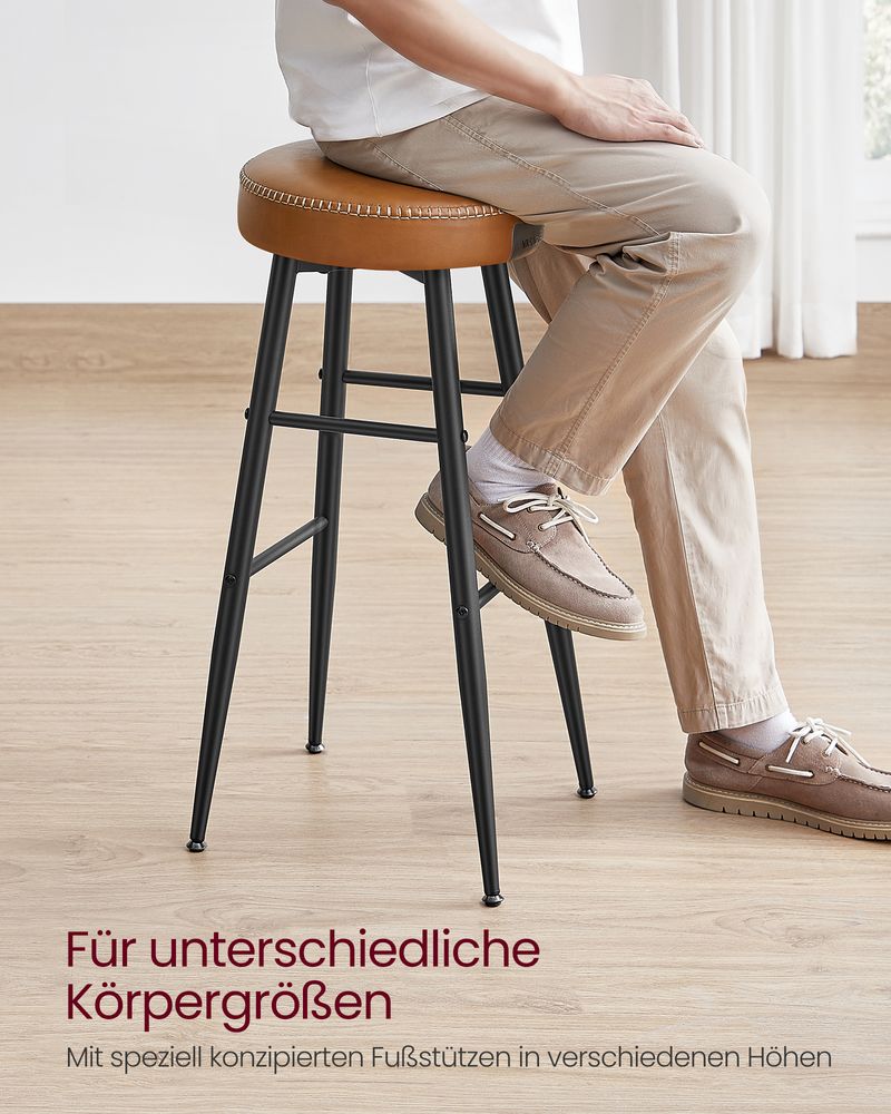 2er-Set Barhocker – Luxus-Küchenstühle – Verstellbare Beine