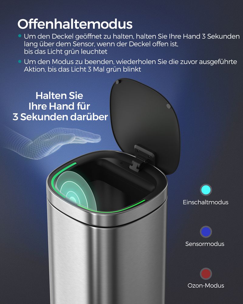 Smart Sensor Abfalleimer 50L - Mülleimer - Kompakt