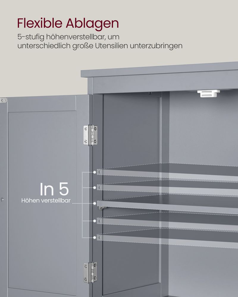 Stilvoller Badezimmerschrank mit verstellbarem Stauraum