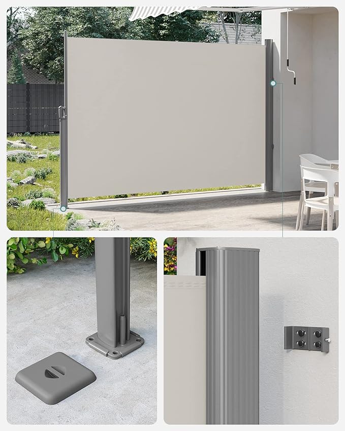 Ausziehbare Seitenmarkise - Gartenmarkise - Balkonmarkise - 200 x (300-350-400) cm