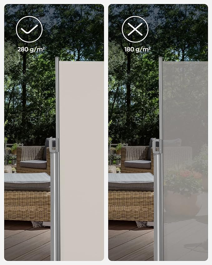 Ausziehbare Seitenmarkise - Gartenmarkise - Balkonmarkise - 200 x (300-350-400) cm