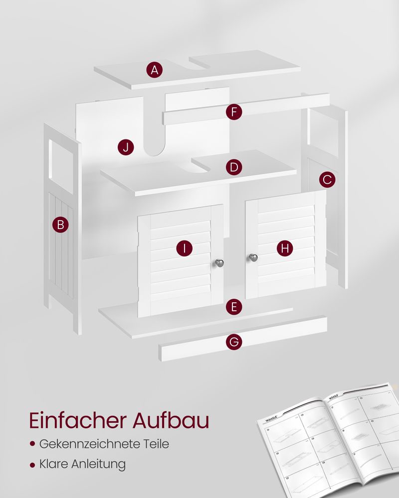 Waschbeckenschrank - Badezimmerschrank - Schrank unter Waschbecken