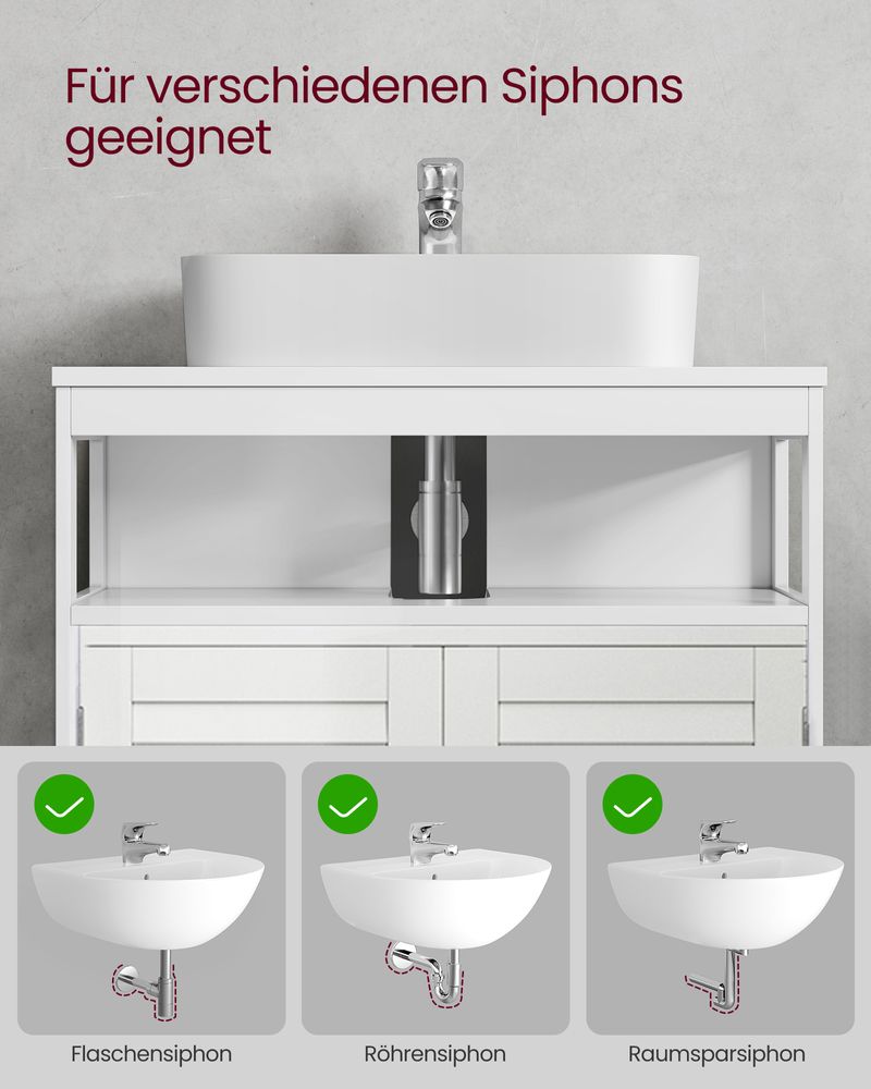 Waschbeckenschrank - Badezimmerschrank - Schrank unter Waschbecken