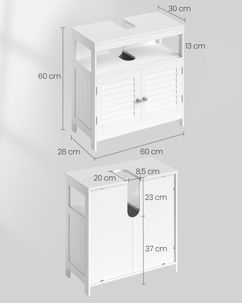 Waschbeckenschrank - Badezimmerschrank - Schrank unter Waschbecken