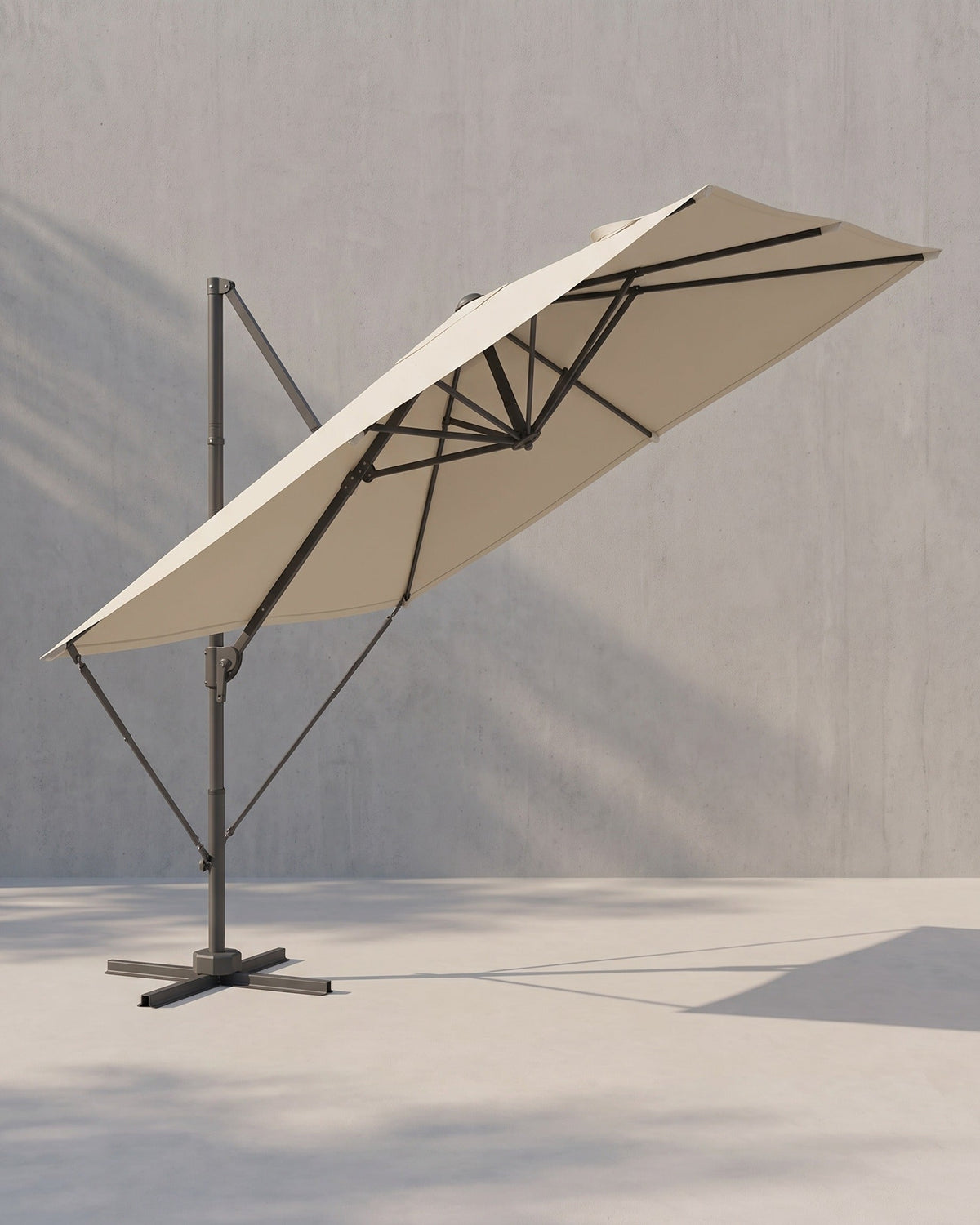 Ampelschirm 270 x 270 cm - Stufenlos verstellbar und 360° drehbar