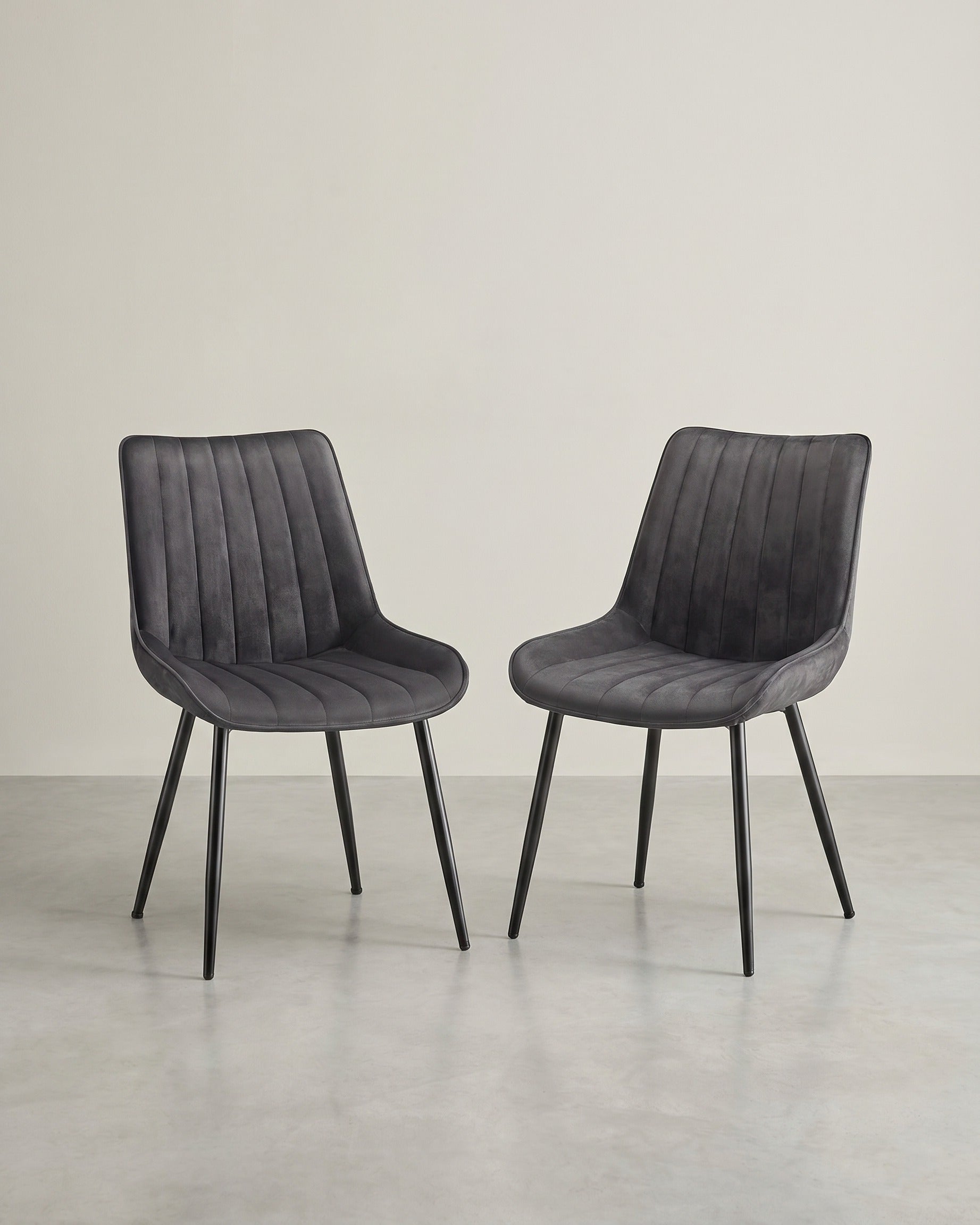 Esszimmerstuhl 2er-Set – ergonomisches Design – bequeme Polsterung – Stahlbeine