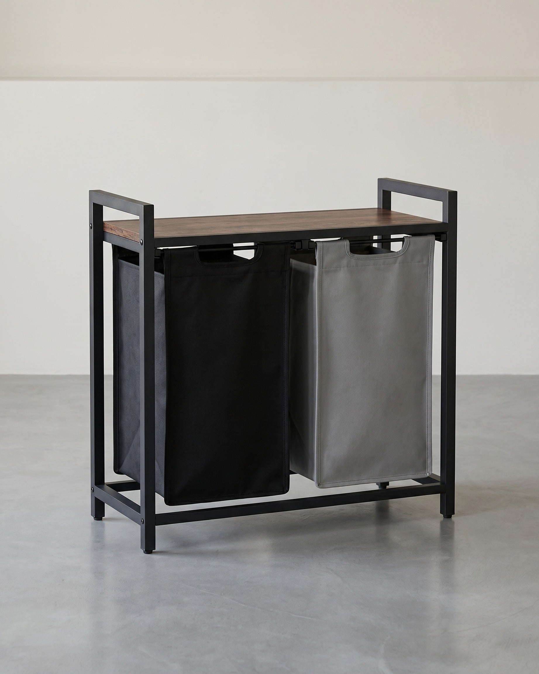 Wäschekorb - 2 x 46 Liter - Mit Ablage - 73 x 33 x 72 cm