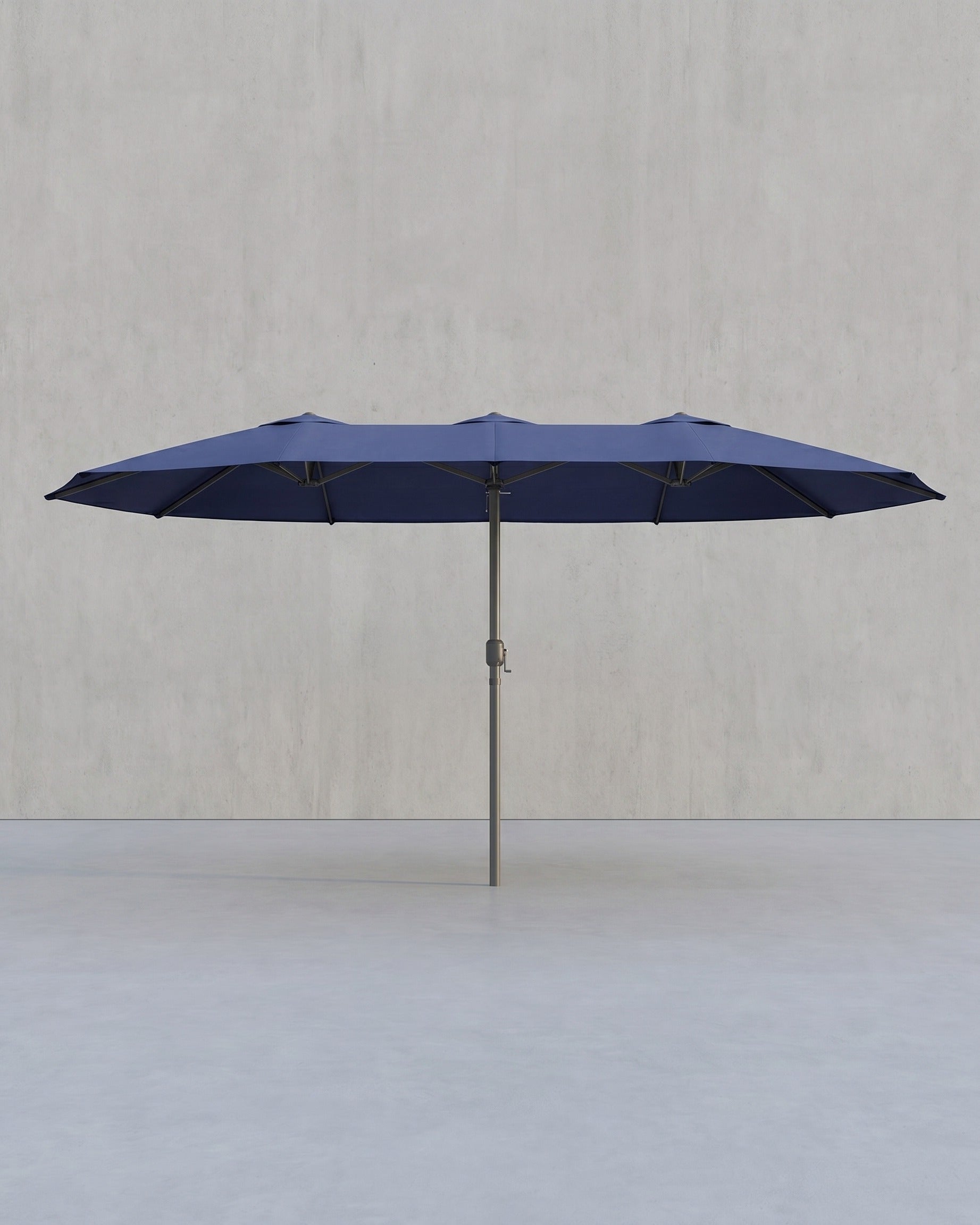 Doppelschirm 460 x 270 cm, – UV-Schutz UPF 50+ – Mit Korkkurbel
