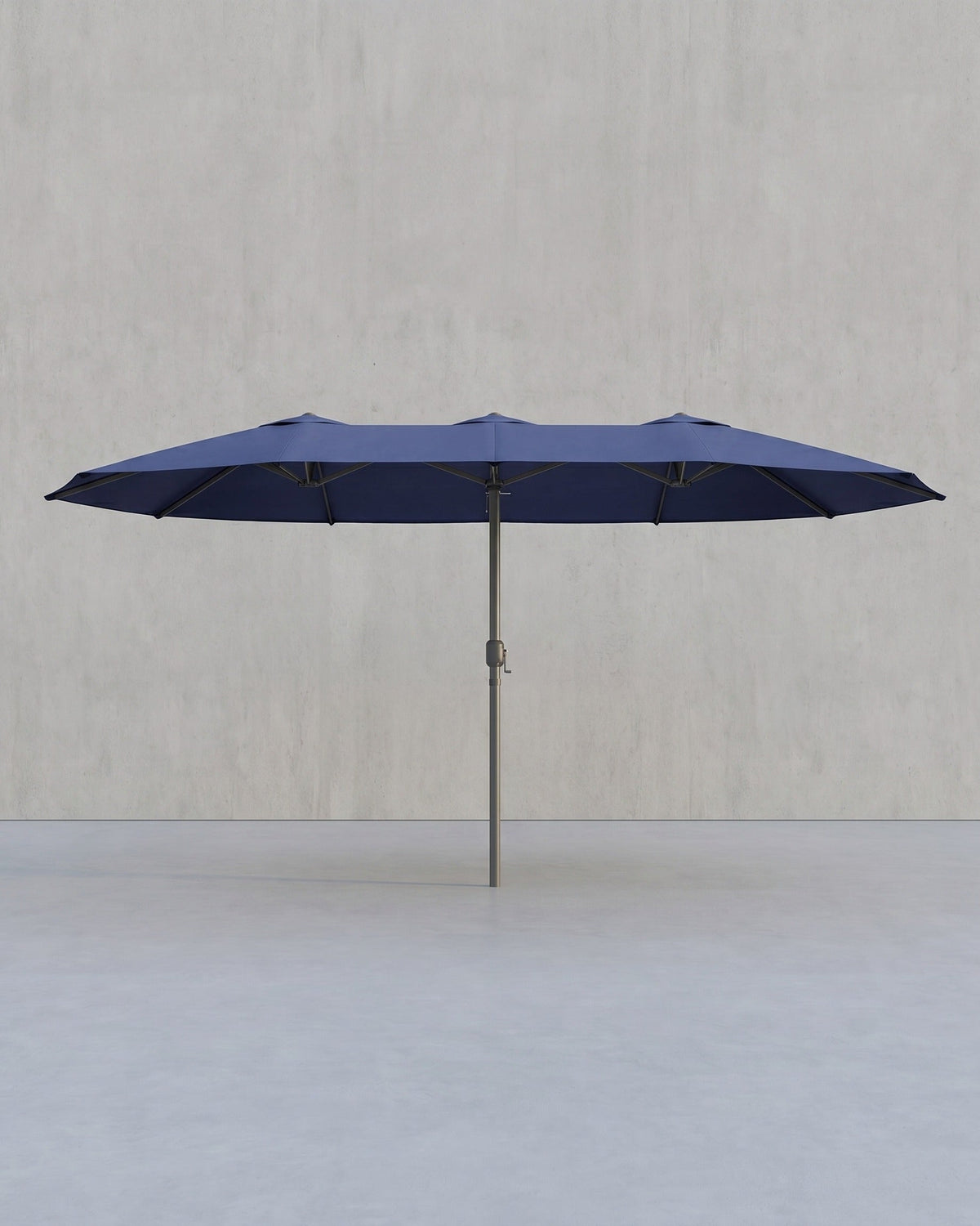 Doppelschirm 460 x 270 cm, – UV-Schutz UPF 50+ – Mit Korkkurbel