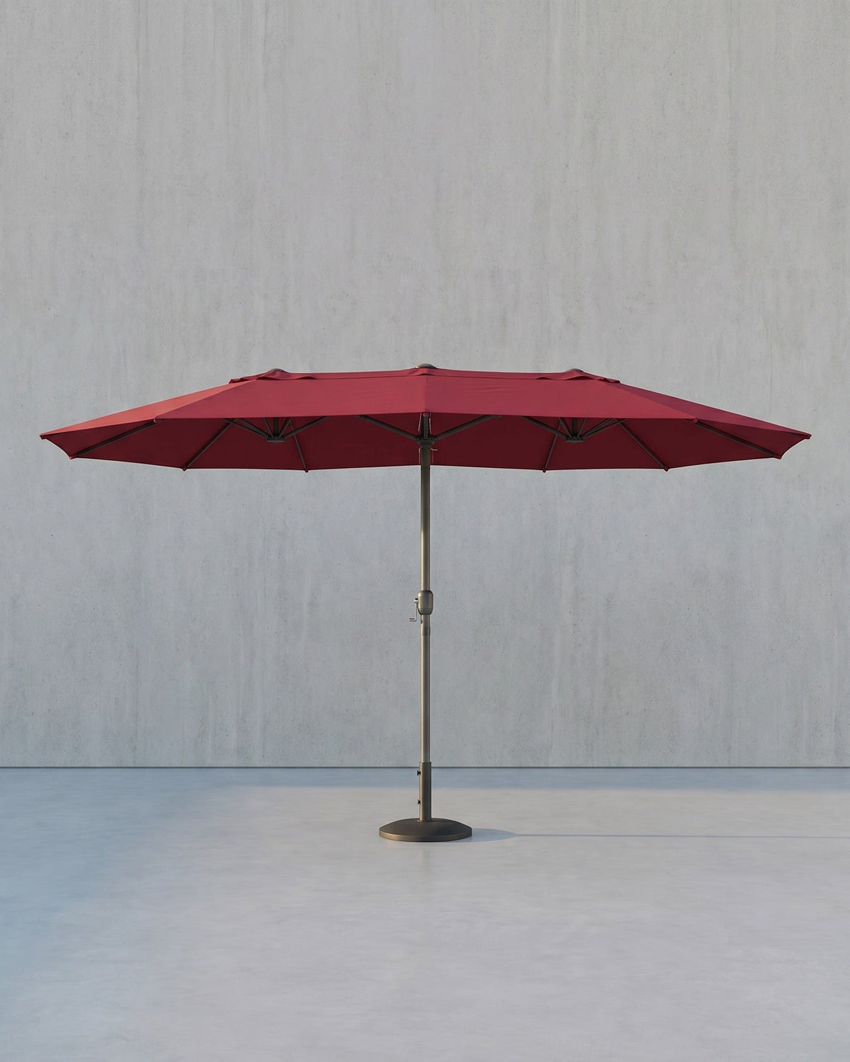 Doppelschirm 460 x 270 cm, – UV-Schutz UPF 50+ – Mit Korkkurbel