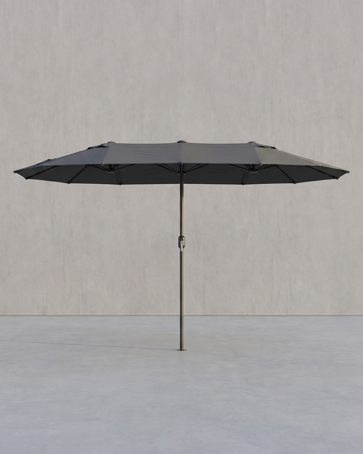 Doppelschirm 460 x 270 cm, – UV-Schutz UPF 50+ – Mit Korkkurbel