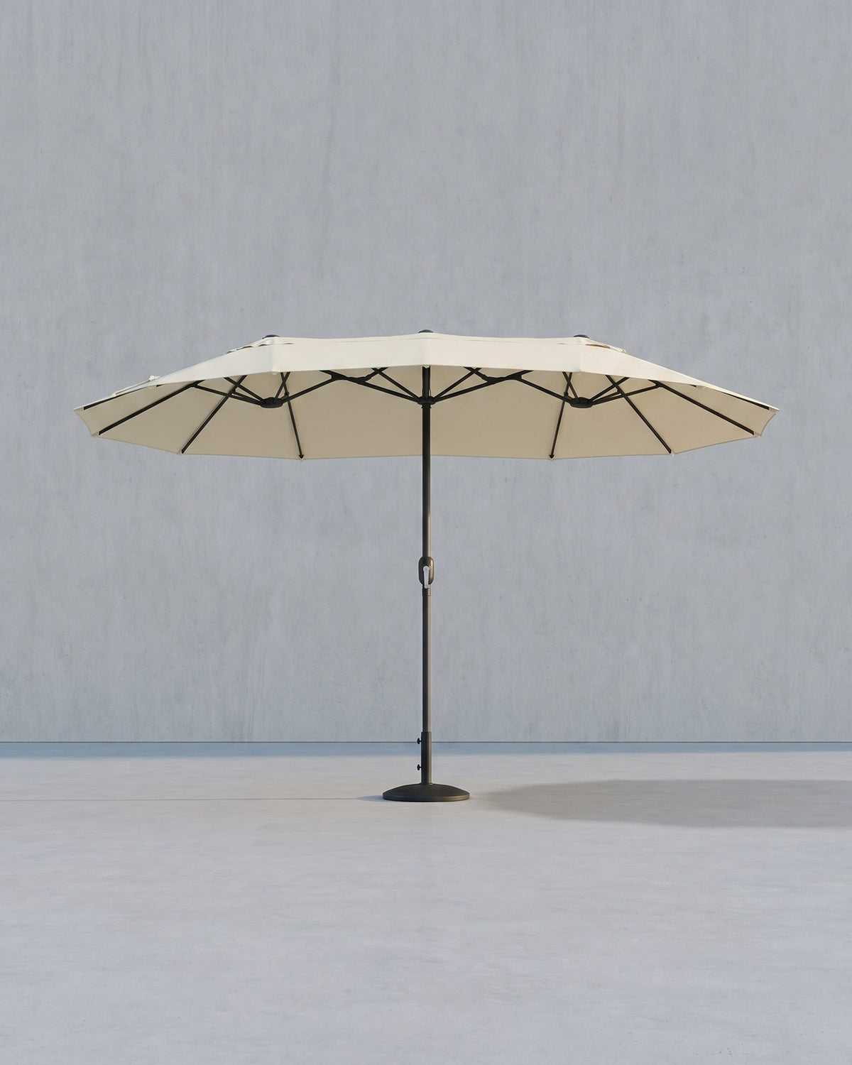 Doppelschirm 460 x 270 cm, – UV-Schutz UPF 50+ – Mit Korkkurbel