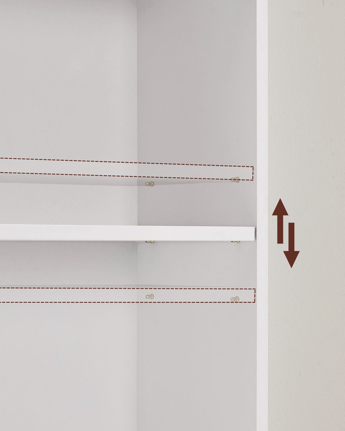 Bücherregal mit verstellbaren Regalböden – Skandinavisches Design – Weiß – 60 cm breit