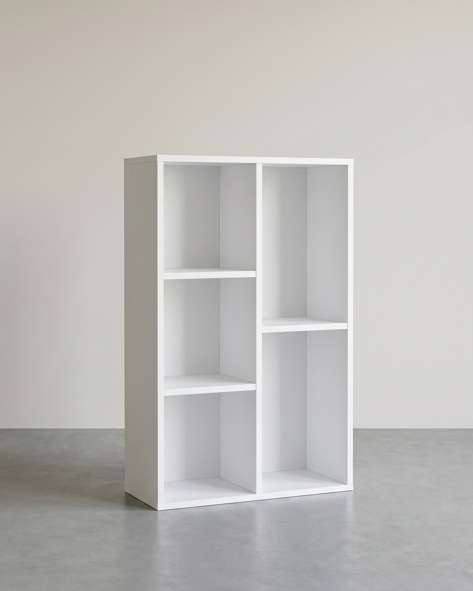 Bücherregal – Aufbewahrungsschrank – 5 Fächer – 50 x 24 x 80 cm – Weiß