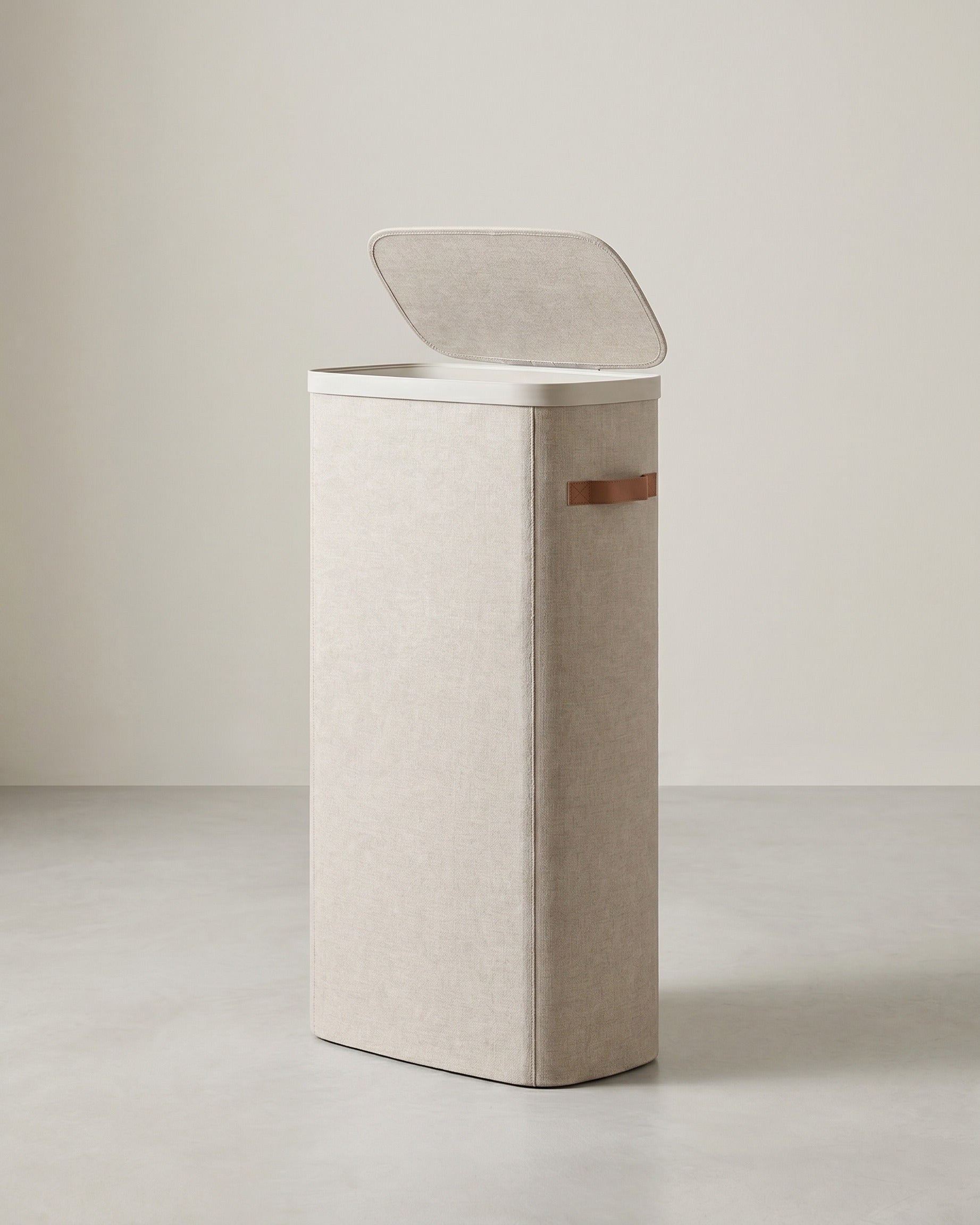 Schmaler Wäschekorb 65 L - Mit Deckel Und Griffen - Für Badezimmer Und Schlafzimmer