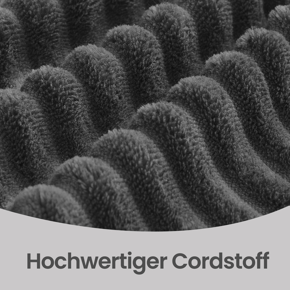 Modulares Ecksofa mit Chaiselongue – Schlafsofa – Cordstoff – Keine Montage erforderlich – Links oder Rechts