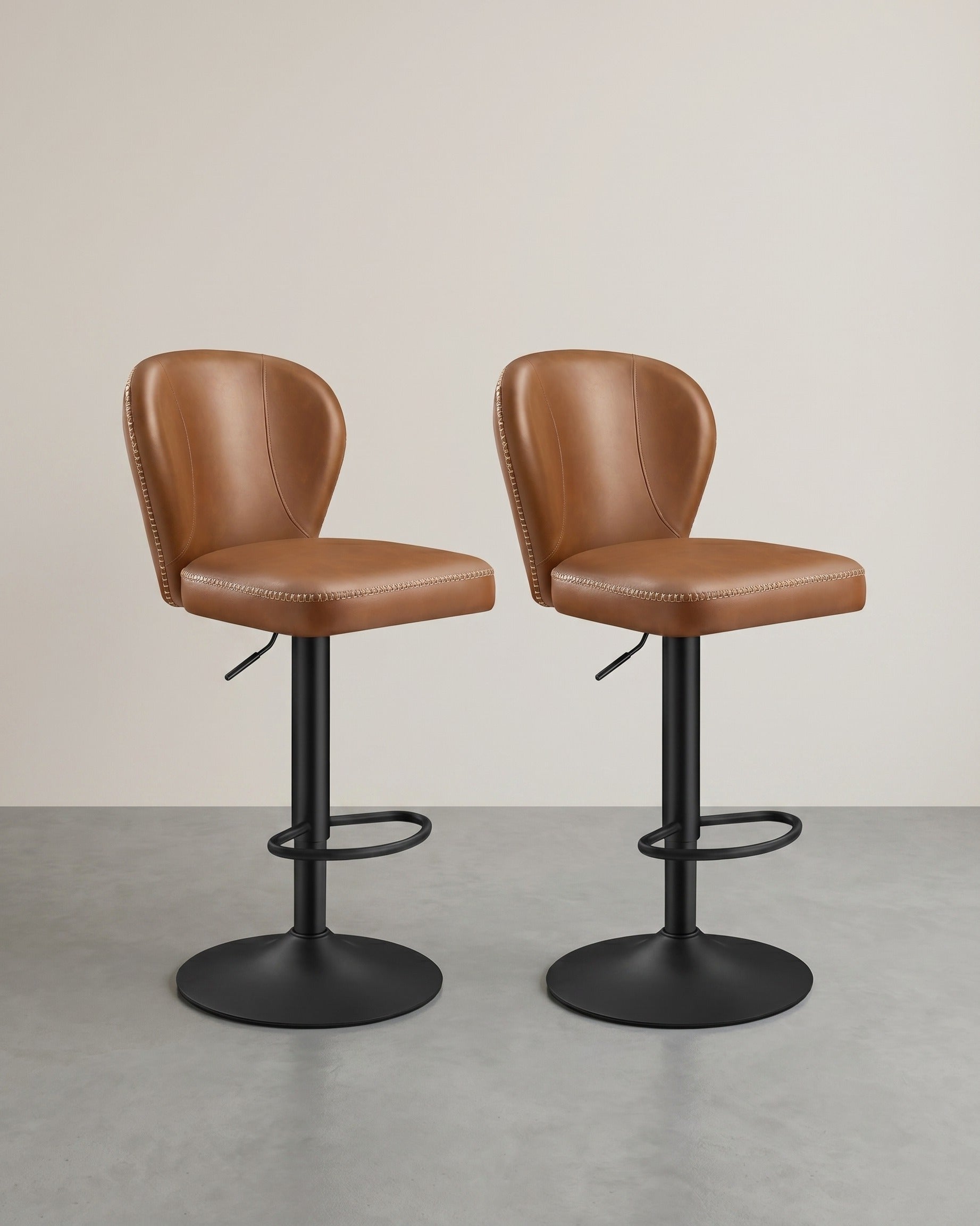 Luxus Barhocker 2er oder 4er Set - Verstellbar - 360° Drehbar – Braun