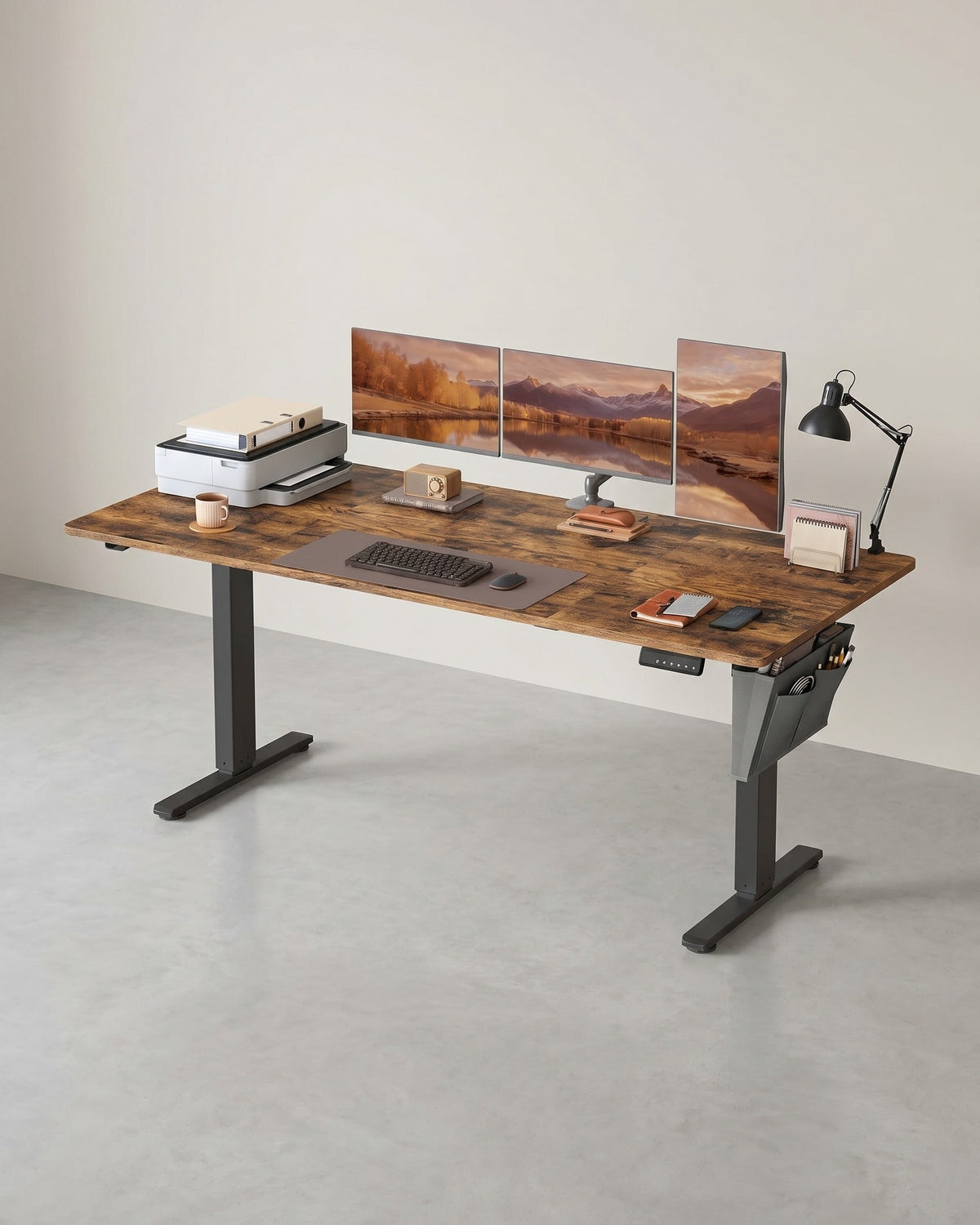 Elektrisch höhenverstellbarer Schreibtisch – 4 Speicherplätze – USB-C-Schnellladefunktion – 120 bis 180 x 80 cm