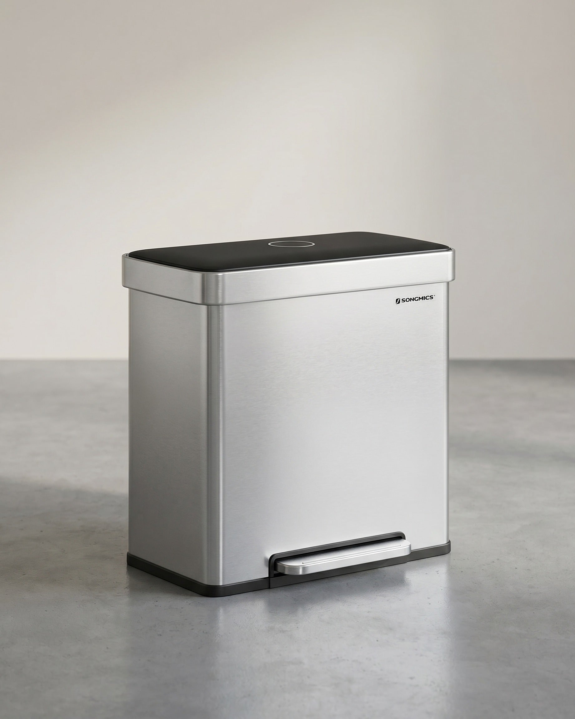 Mülltrennung Mülleimer 2 x 30 L - Treteimer Mit 2 Fächern - Für Küche
