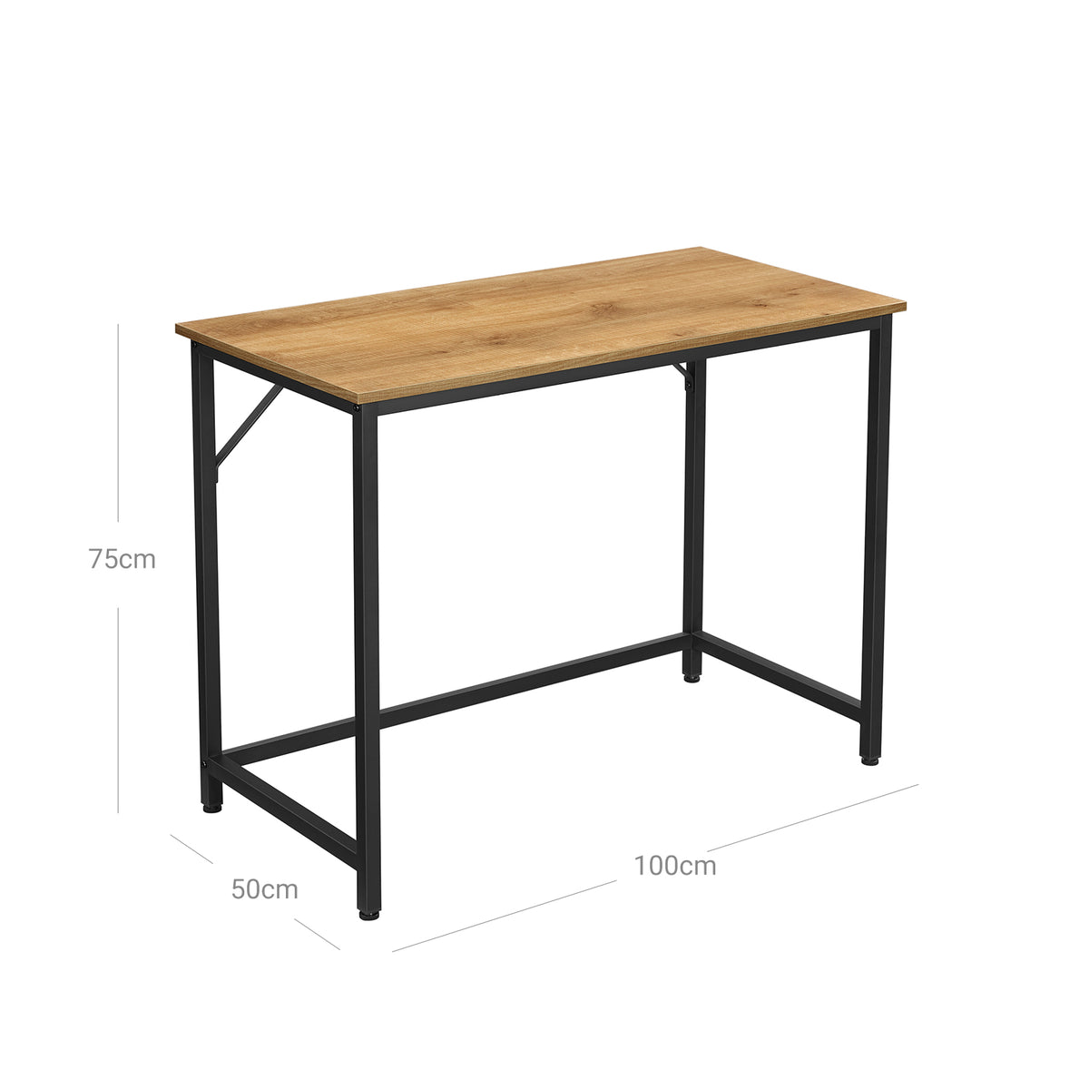 Schreibtisch im Industriedesign – Kompakt und stabil – Bis 50 kg belastbar