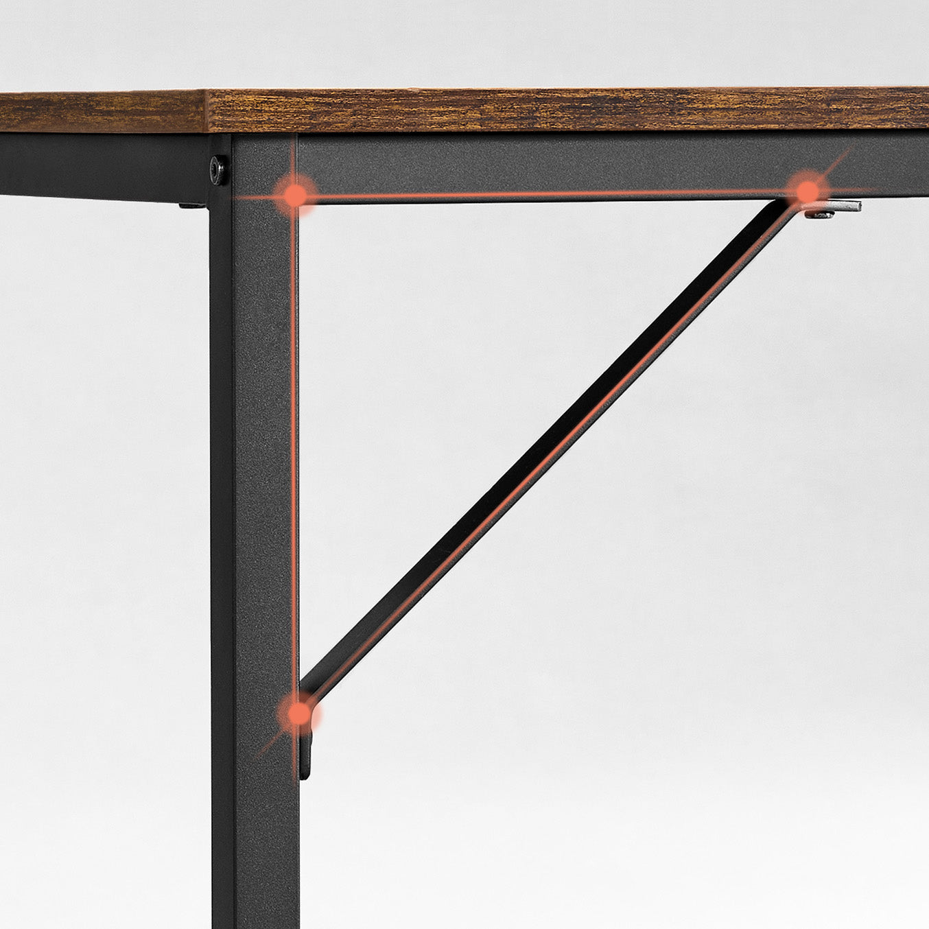 Schreibtisch im Industriedesign – 140 cm breit – kompakt und stabil – bis 50 kg belastbar