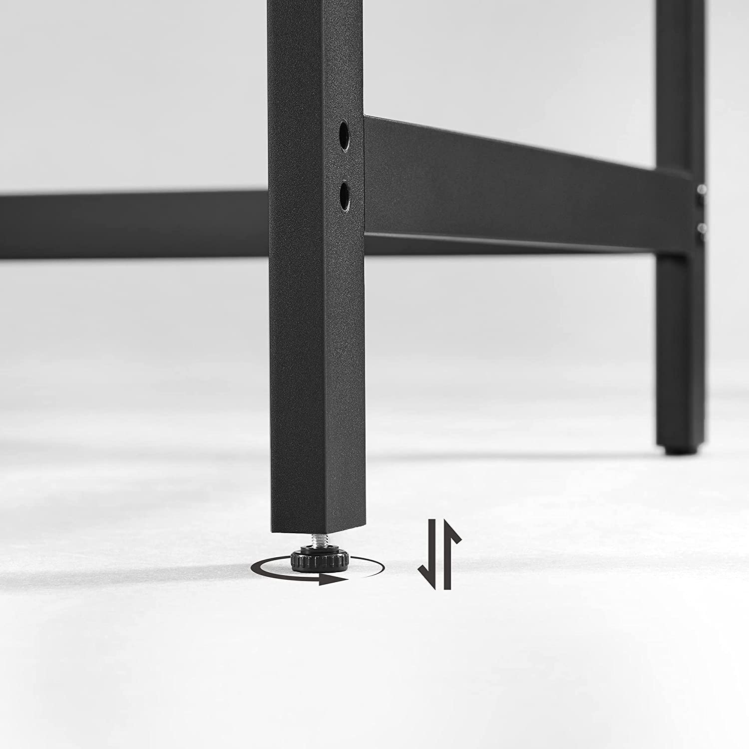 Industrieller Schreibtisch 120 cm breit - Mit beweglichen Regalen