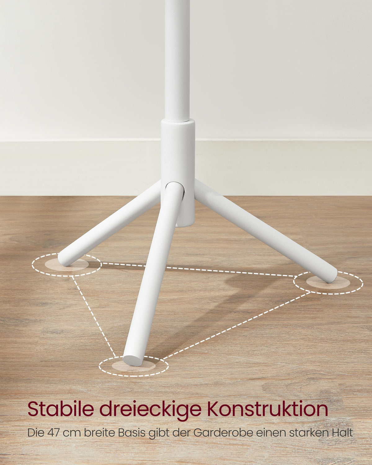 Garderobenständer Massivholz – 8 Haken – in mehreren Farben – stabil und elegant