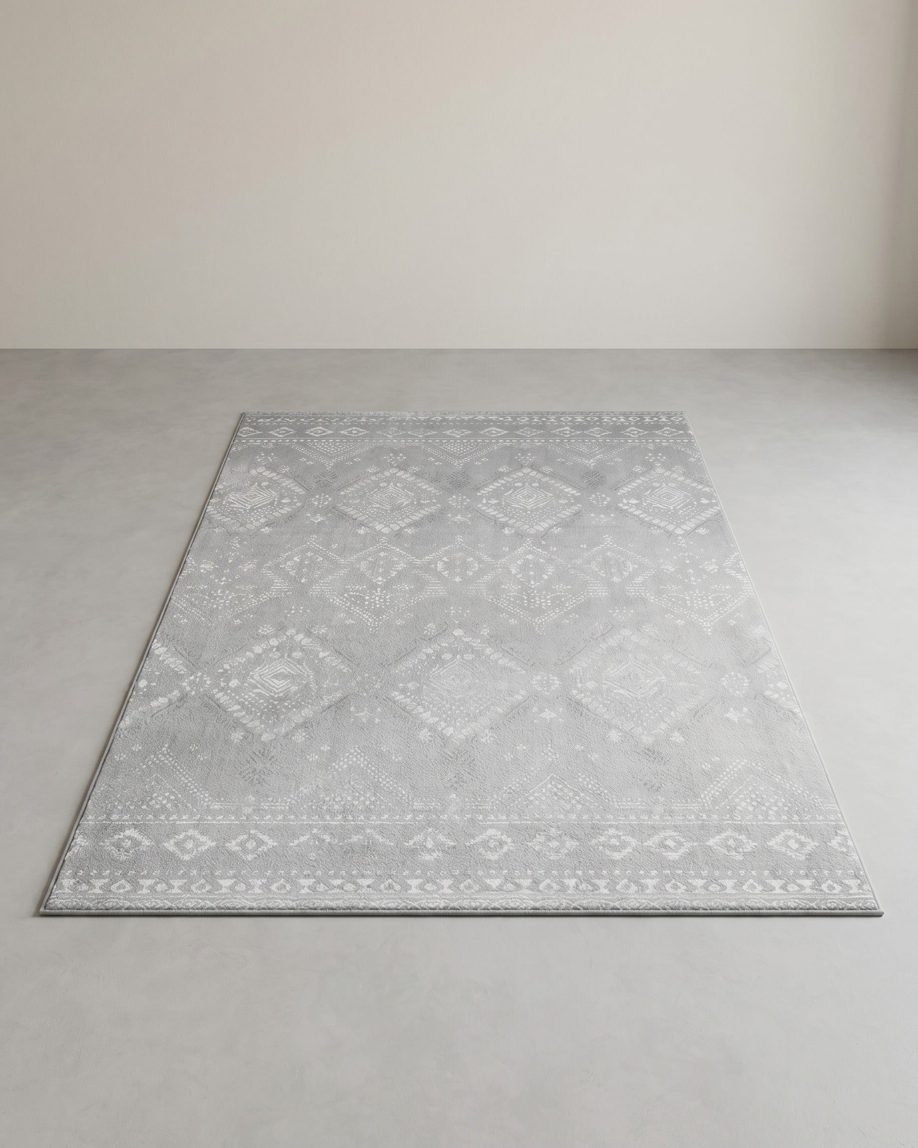 Boho Teppich 120x170 cm – Waschbar & Rutschfest – Weicher Flauschiger Teppich für Wohnzimmer und Schlafzimmer