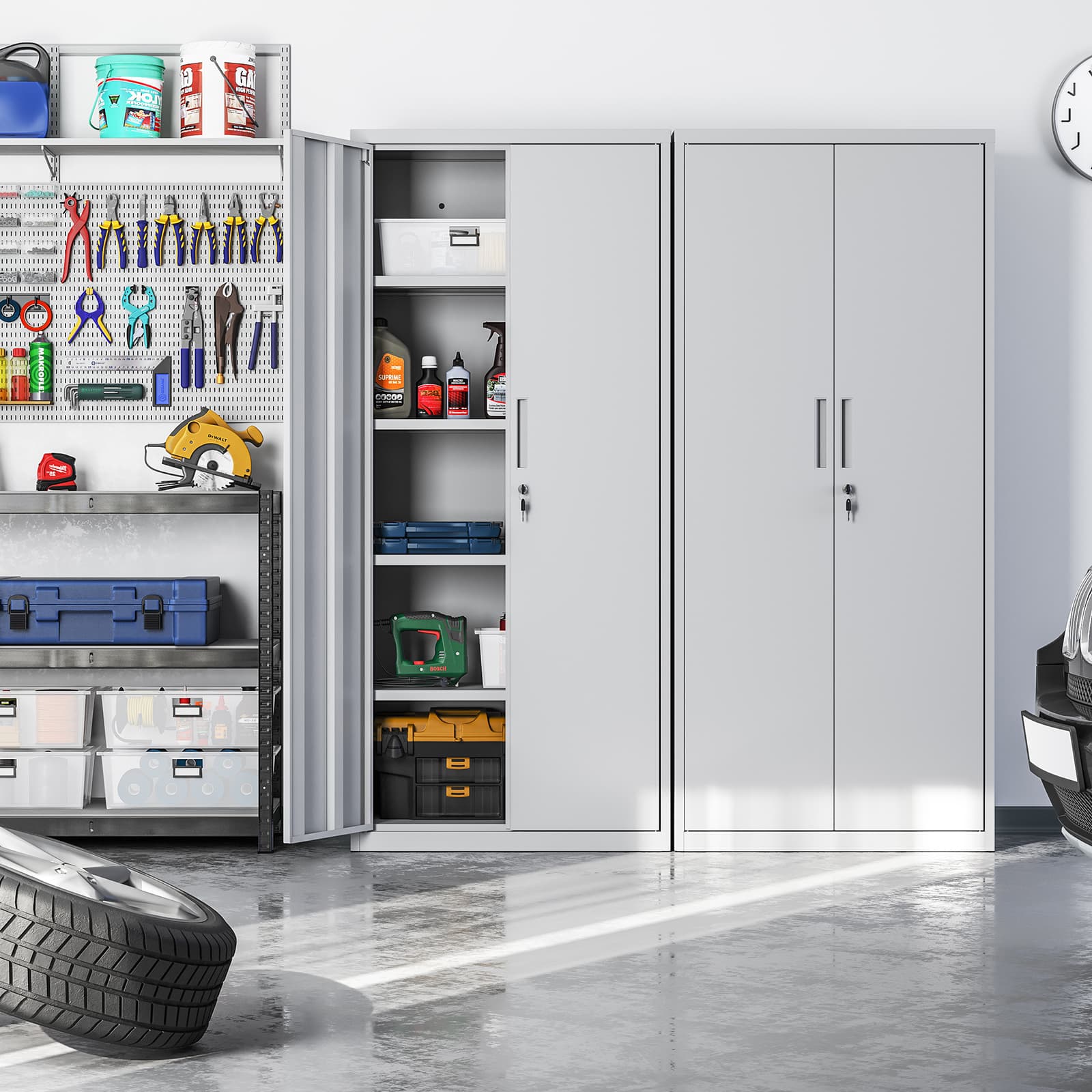 Aktenschrank 180 cm - Stahlschrank - Büroschrank