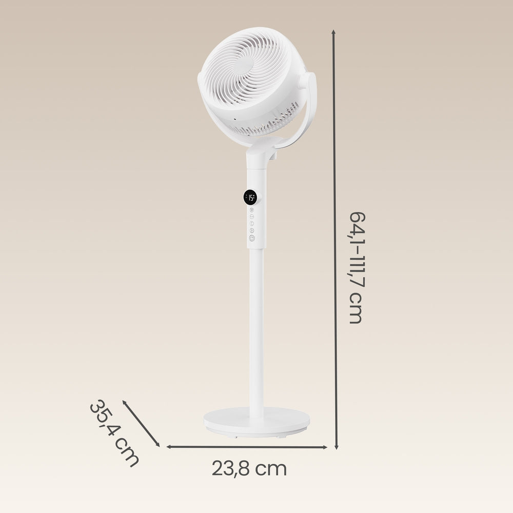 Standventilator – Leise (20 dB) – Mit Fernbedienung – 15 Geschwindigkeitsstufen – Timer