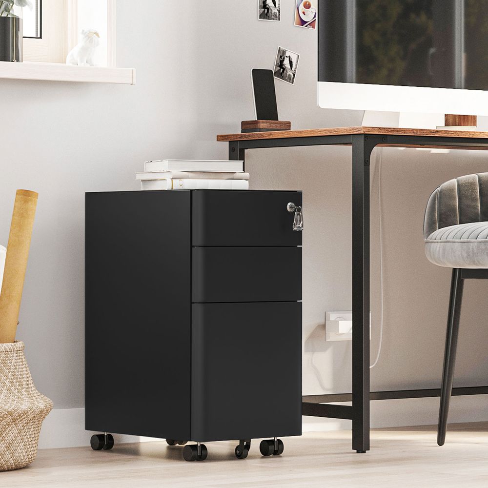 Aktenschrank mit 3 Schubladen - Schubladenelement - Schrank mit Rollen