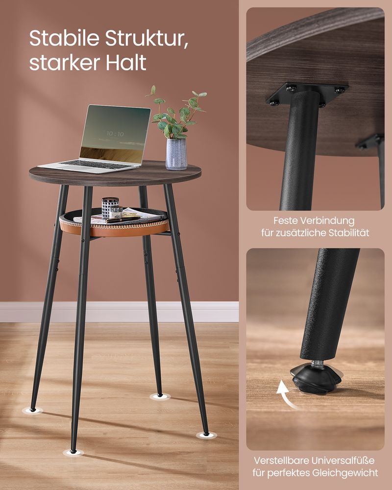 Design-Stehtisch – Runder Tisch mit Schublade – Preisgekröntes Design