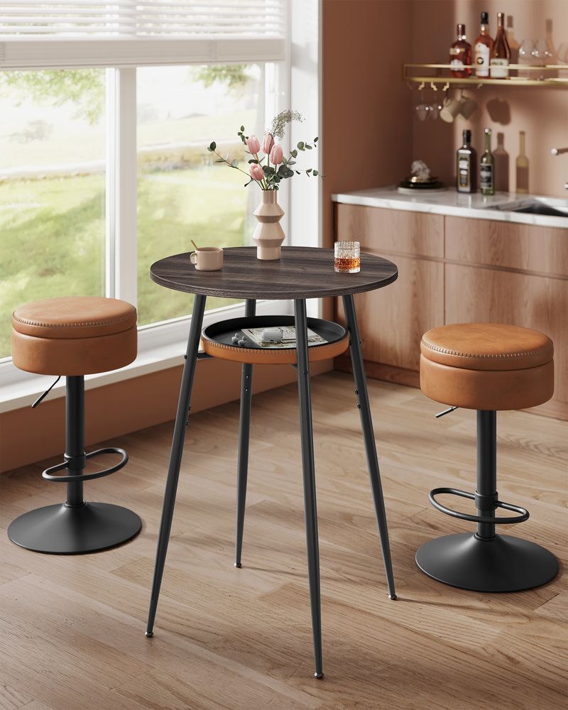 Design-Stehtisch – Runder Tisch mit Schublade – Preisgekröntes Design
