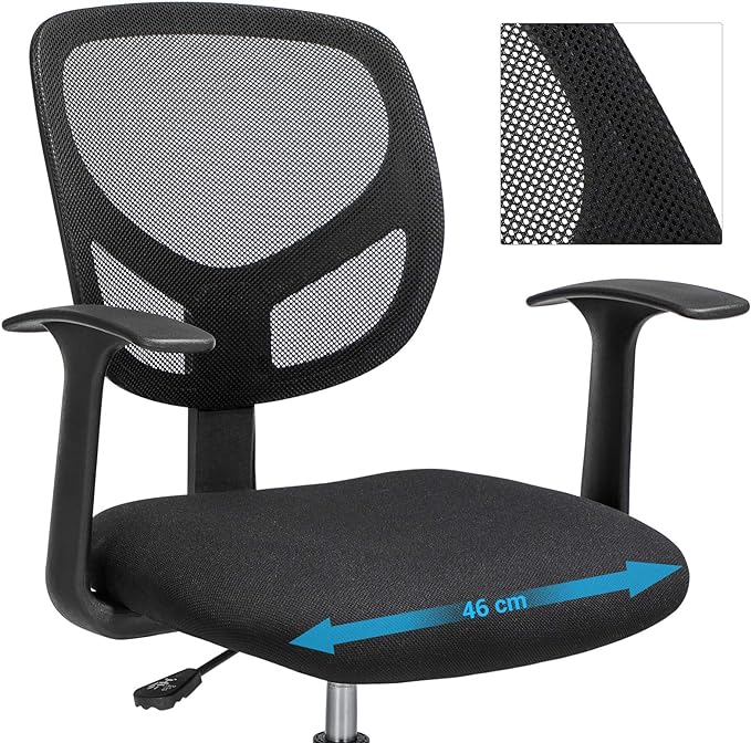 Ergonomischer Hocker - Bürostuhl - Friseurstuhl - Höhenverstellbare Fußstütze - 360° drehbar