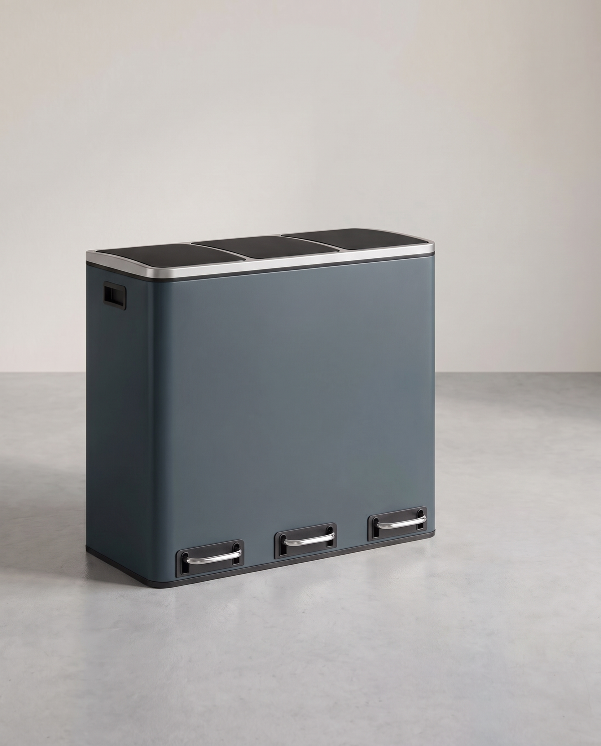Mülltrennung Mülleimer 54 L - Mit Pedal Und 3 Innenbehältern - Für Küche