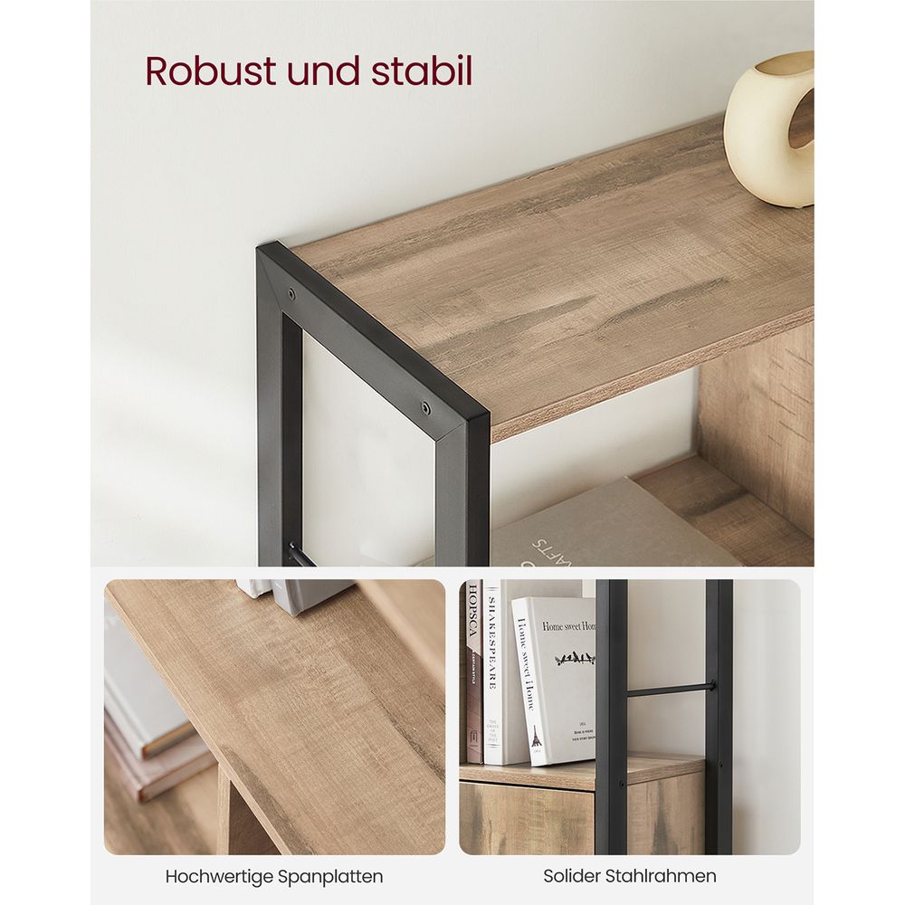 Industrielles Bücherregal mit Zickzack-Design – Stilvoll und funktional