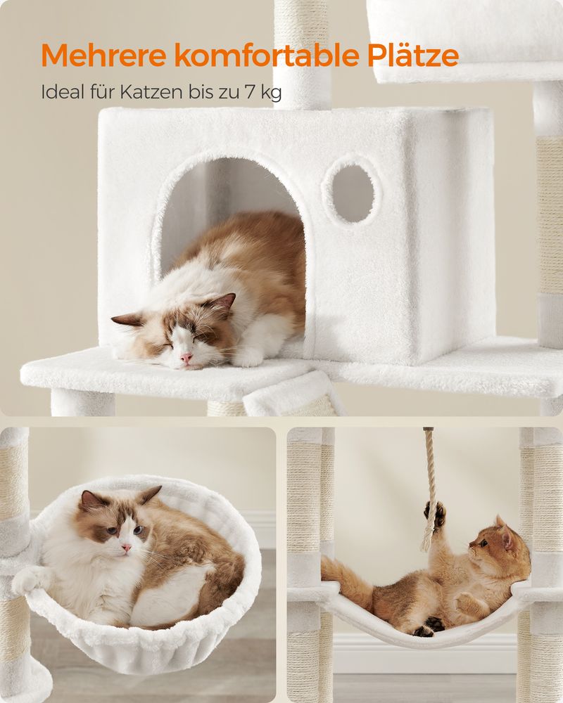 Kratzbaum 206 cm – Der ultimative Spiel- und Ruheplatz für Ihre Katze