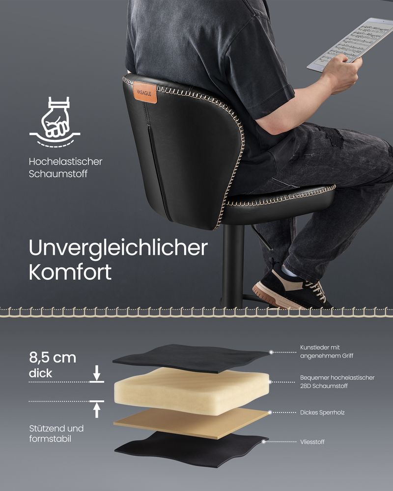 Luxus Barhocker 2er oder 4er Set - Verstellbar - 360° Drehbar