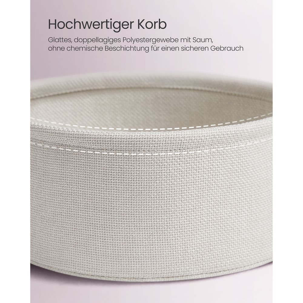 Moderner runder Beistelltisch mit Aufbewahrungskorb