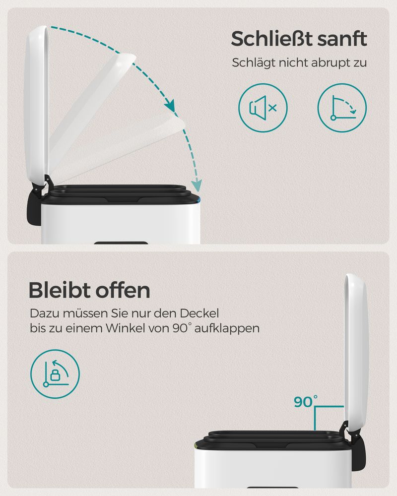 Treteimer 40L - Mit 2 Inneneimern - Mülltrennung