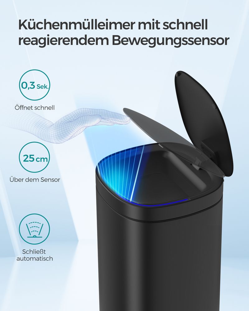 Smart Sensor Abfalleimer 50L - Mülleimer - Kompakt