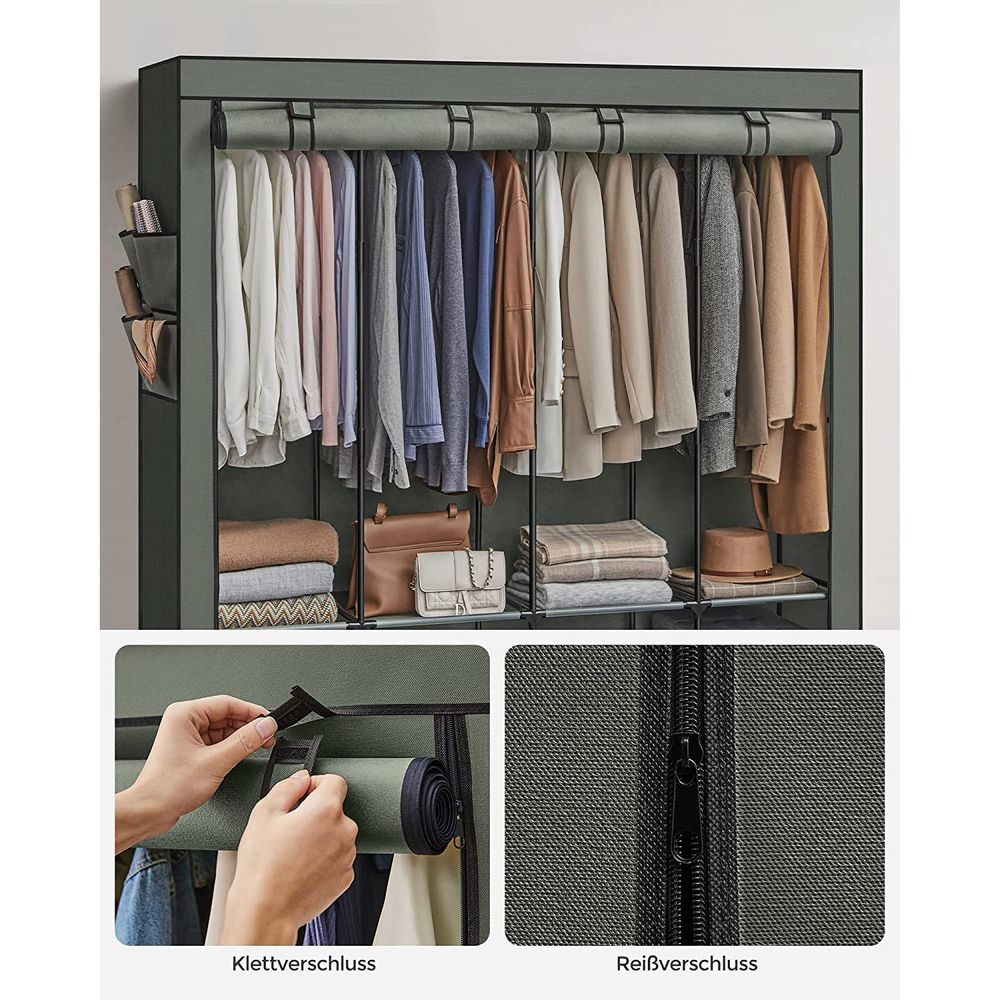Stoffgarderobe mit Hängefächern und Regalen – Geräumige und praktische Aufbewahrungslösung